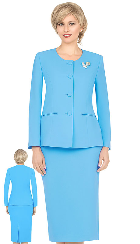 Giovanna S0745-TRQ Church Suit