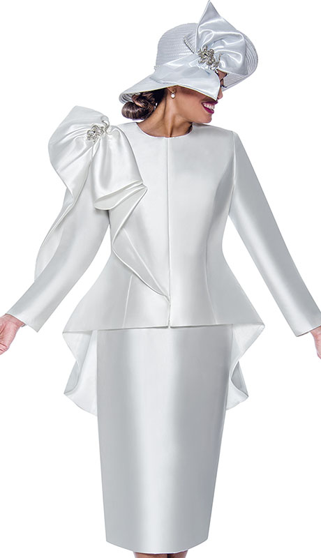 GMI G10032-WHT-QO Ladies Church Suit