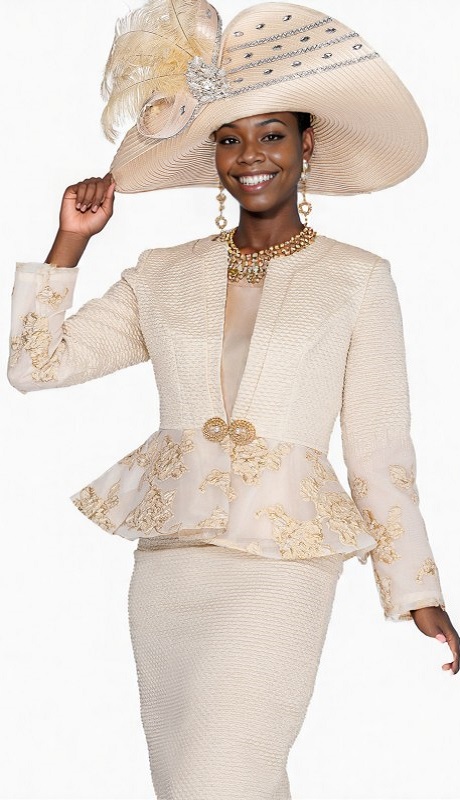 Champagne Italy 6215 Church Suit
