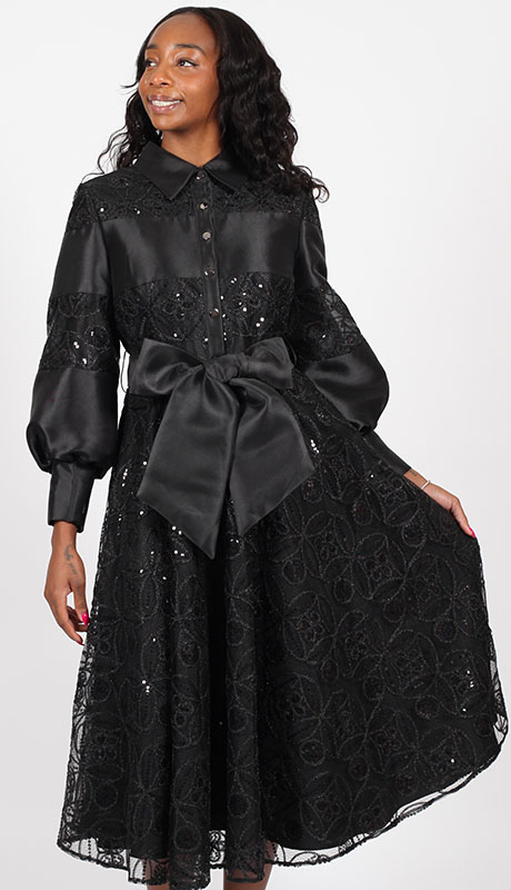 Diana Couture 9803-BLK Church Dress