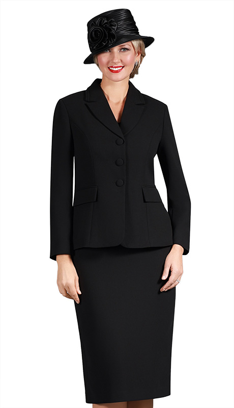 Giovanna S0743-BLK Ladies Church Suit