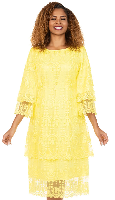 Giovanna D1529-YLW Womens Dress