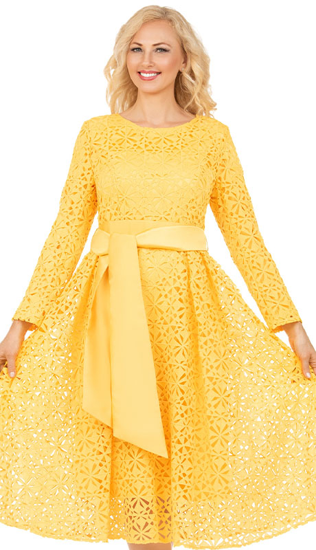 Giovanna D1556-YWG Church Dress For Ladies