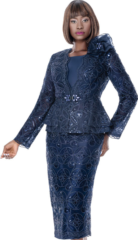 Terramina 7272-NVY Church Suit