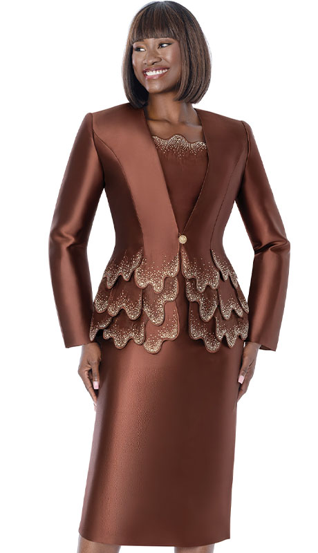 Susanna 3008-BRN Church Suit