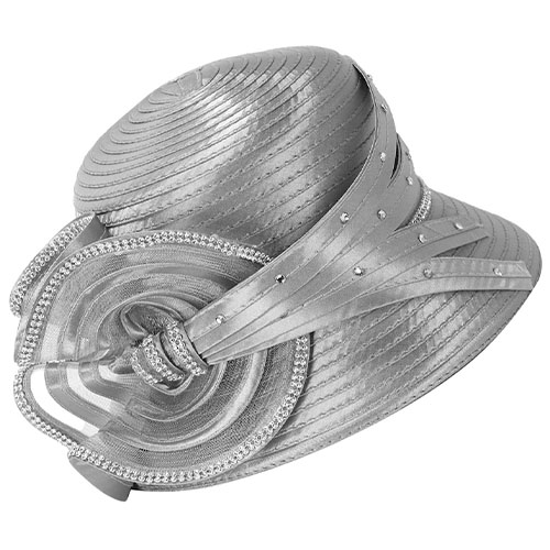 Giovanna HR1058-SLV Church Hat