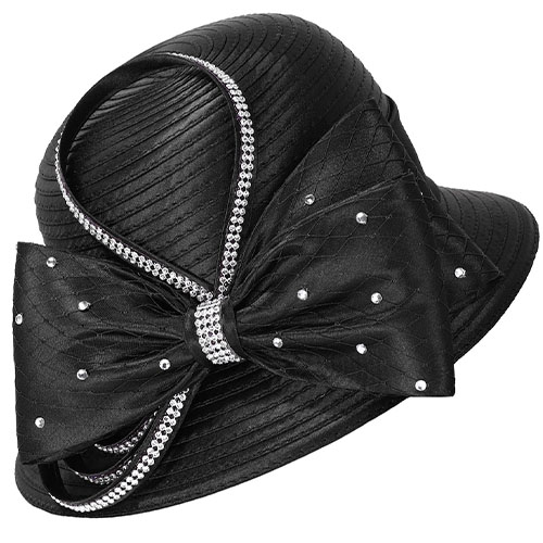 Giovanna HR1062-BLK Church Hat