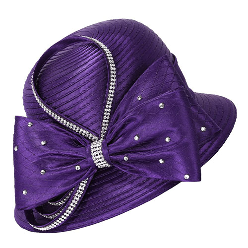 Giovanna HR1062-PUR Church Hat