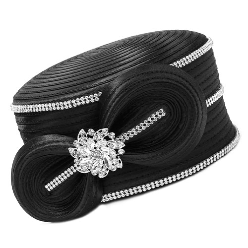 Giovanna HR1063-BLK Church Hat