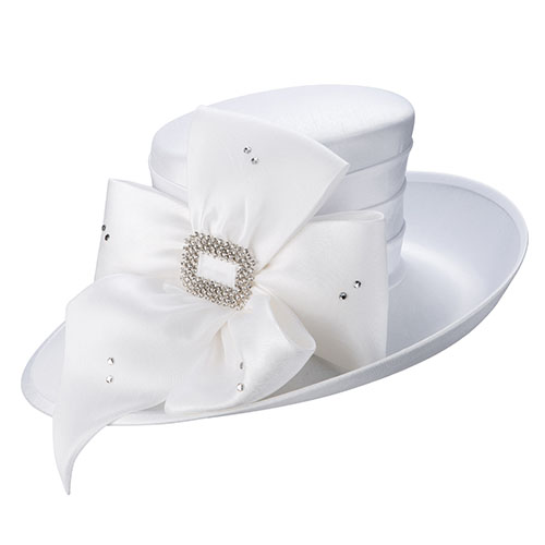 Giovanna HG1103-WHT Church Hat