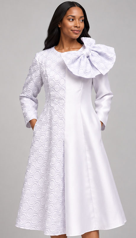 Giovanna D1717-WHT Ladies Church Dress