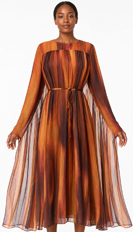 Giovanna D1718-BRN Ladies Church Dress