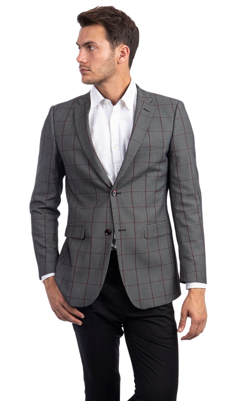 Empire Mens Sports Coat MJ275S-DARK GRY-BURG