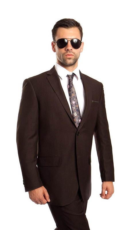 Demantie Mens Suit -M215-08-DARK OLIVE