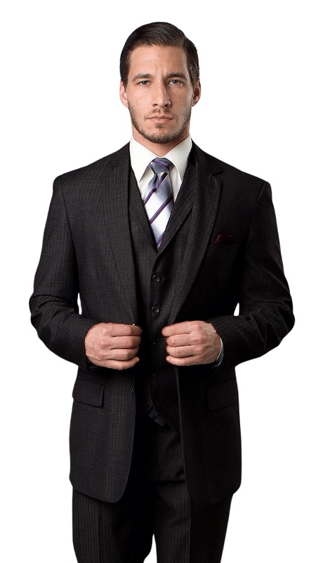 Azzuro Mens Suit M230-01-Black