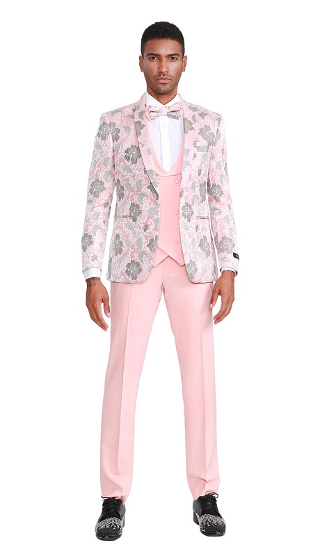 Tazzio Mens Suit M306SK-02-PINK