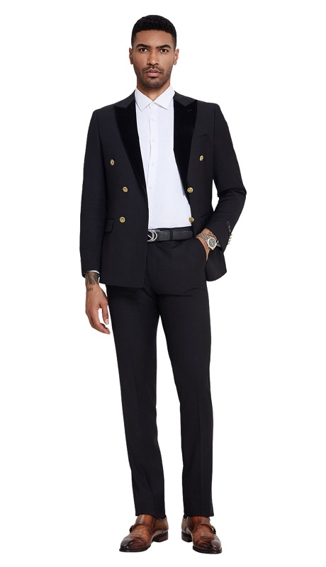 Tazzio Mens Suit M415SK-05-BLK