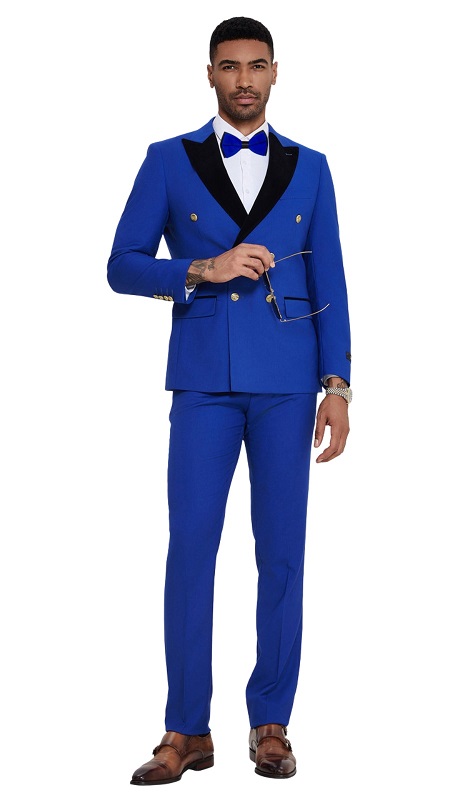 Tazzio Mens Suit M415SK-08-BLUE