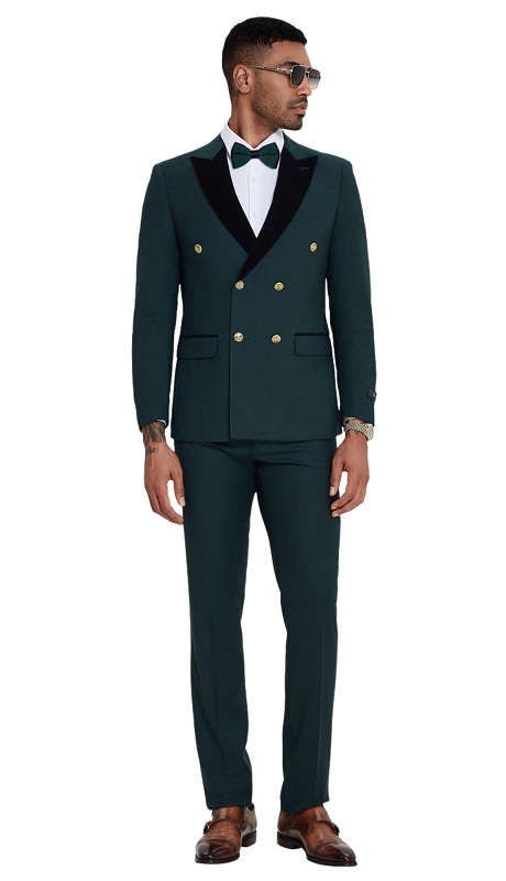 Tazzio Mens Suit M415SK-01-GREEN