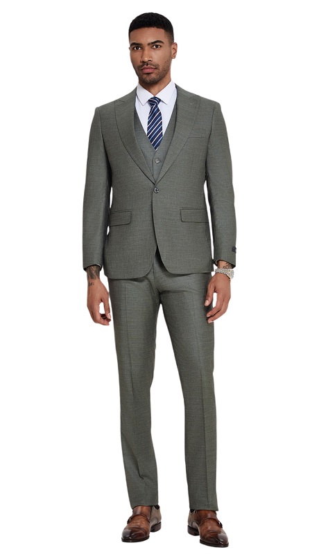 Tazzio Mens Suit M420SK-01-GREEN