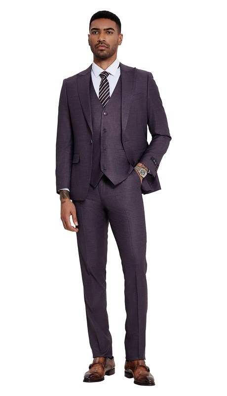 Tazzio Mens Suit M420SK-03-MAROON