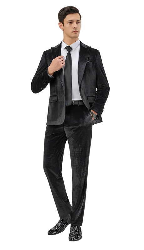 Tazzio Mens Suit M425SK-01-BLK