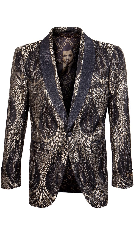 Empire Mens Sports Coat ME325H-BLK-GLD