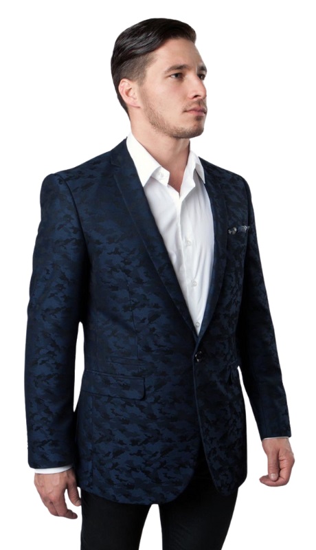 Tazzio Mens Sports Coat MJ153S-01-NAVY