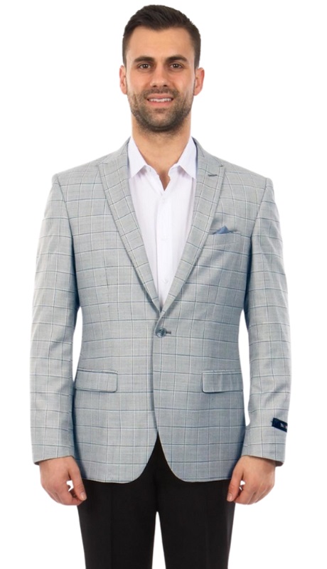  Empire Mens Sports Coat MJ254S-LIGHT BLUE