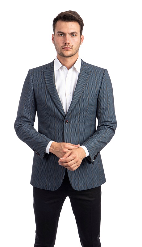 Empire Mens Sports Coat MJ275S-BLUE-BURG