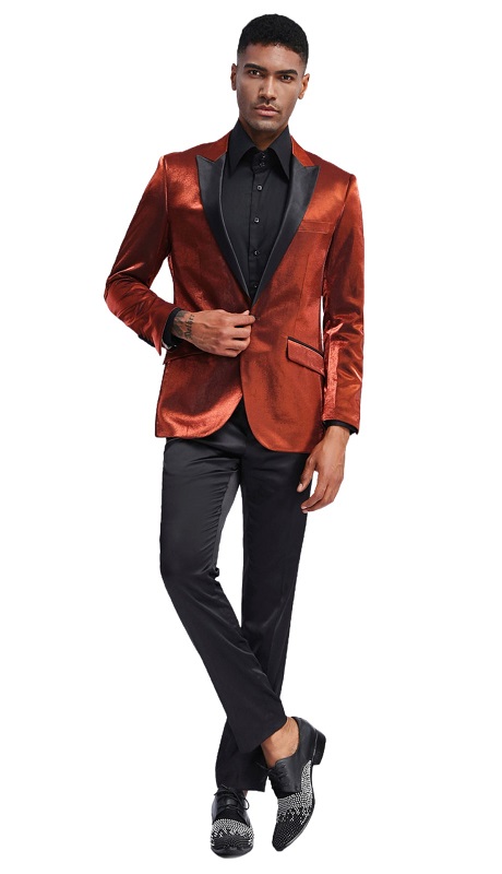 Tazzio Mens Sports Coat MJ286S-RUST 
