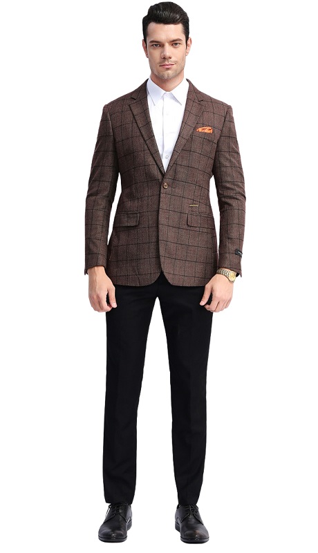  Empire Mens Sports Coat MJ306S-03-BROWN