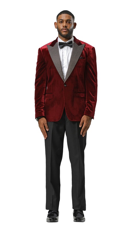 Stacy Adams SMJ823H1-03-BURG Mens Jacket