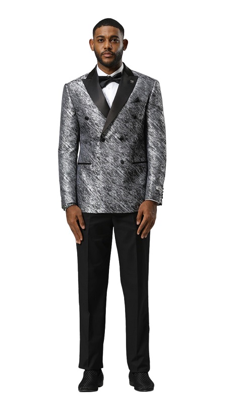 Stacy Adams SMJ825H1-01-SIL Mens Jacket