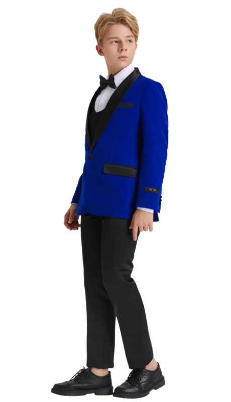 Tazzio Boys Suit BTV409S-01-ROYAL