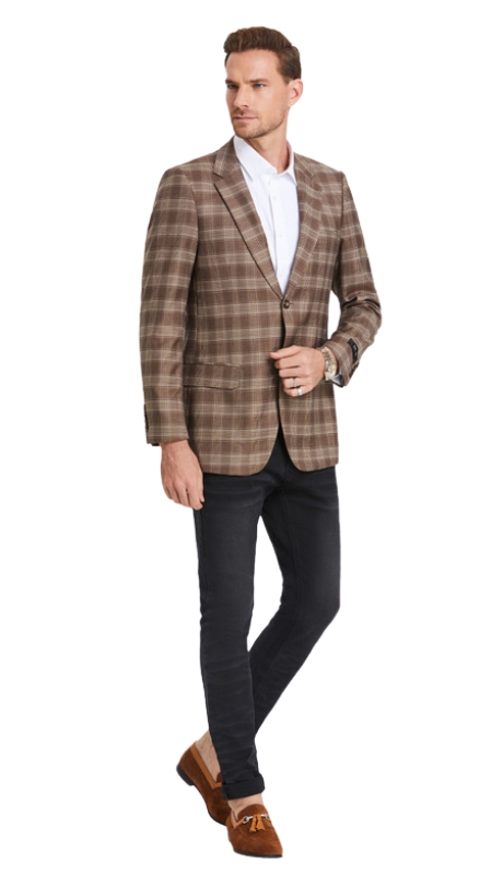 Tazzio Mens Sports Coat MJ374S-02-CAMEL