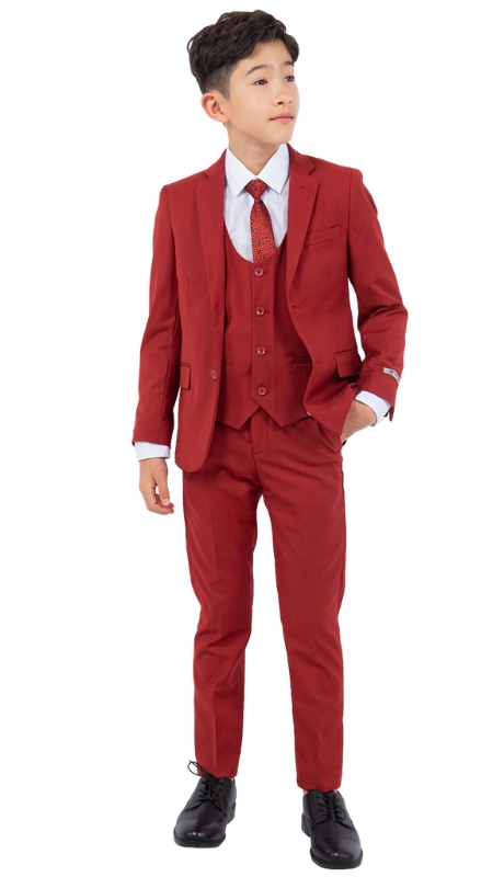 Stacy Adams Boys Suit-SB282-13-BRICK