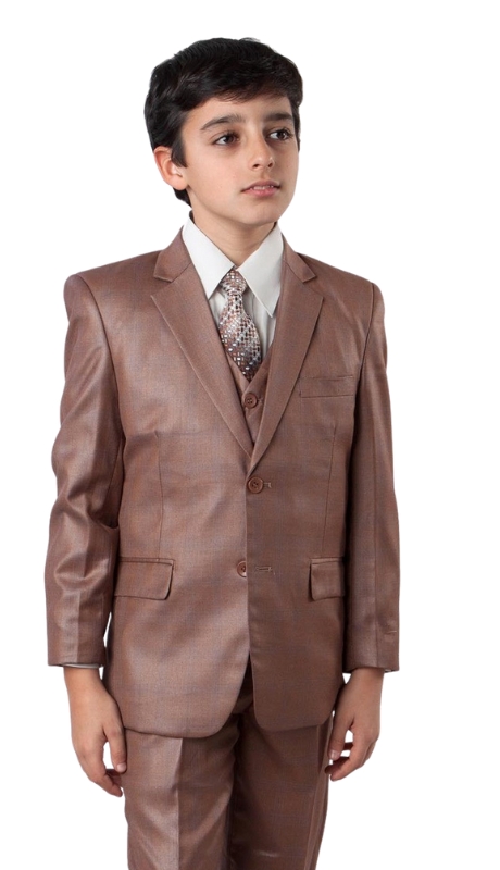 Tazzio Boys Suit B368-01-BRONZE