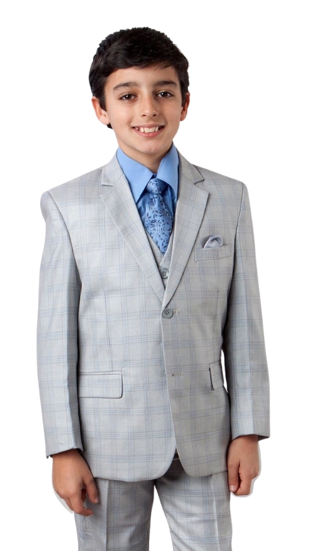 Tazzio Boys Suit B368-02-LIGHT-GRY