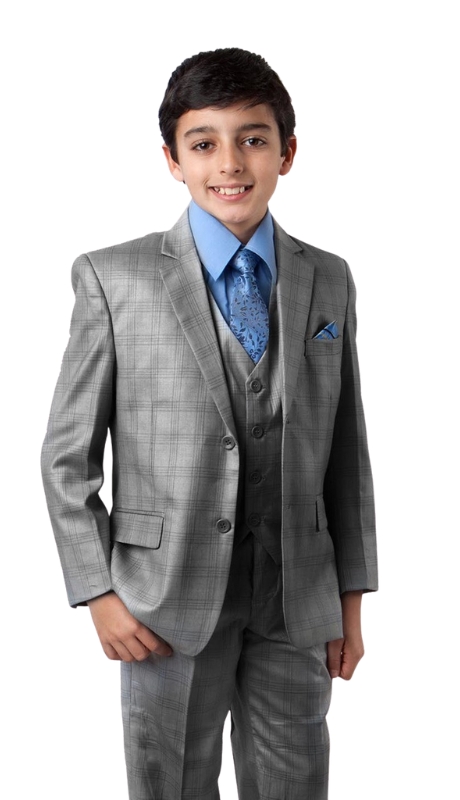 Tazzio Boys Suit B368-03-DARK-GRY