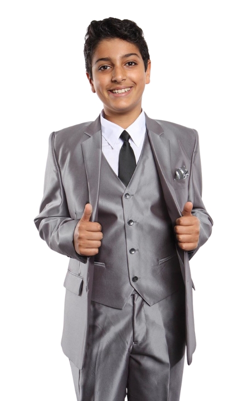 Tazzio Boys Suit B372-03-SIL