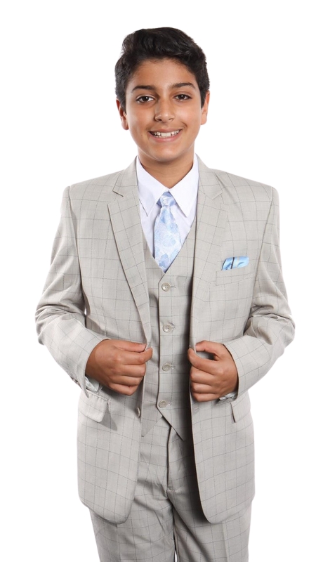 Tazzio Boys Suit B374-02-TAN
