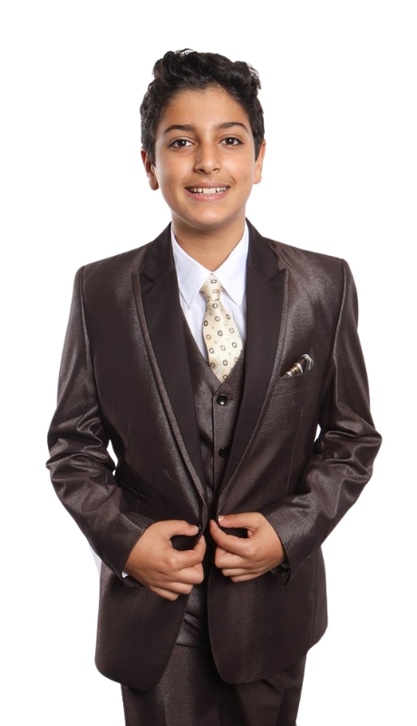 Tazzio Boys Suit B379-02-BROWN
