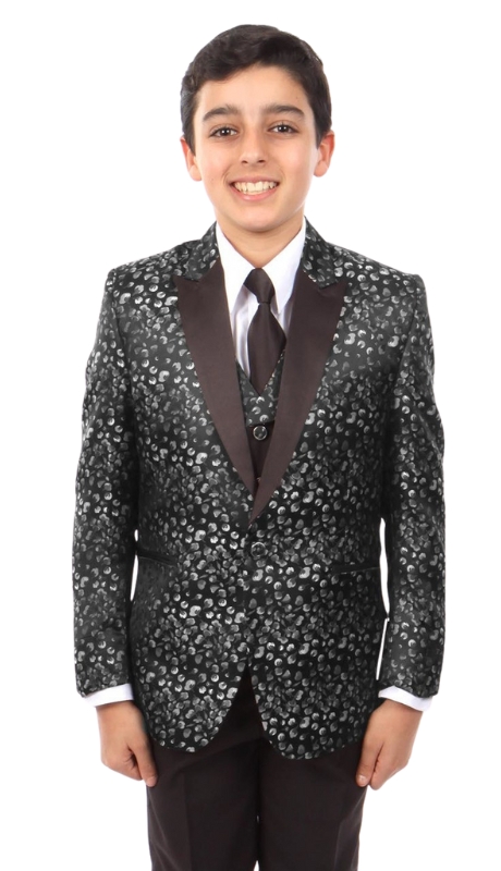 Tazzio Boys Suit B382-01-BLK