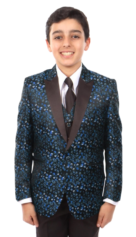 Tazzio Boys Suit B382-02-NAVY