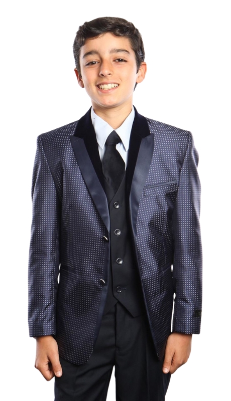 Tazzio Boys Suit B383-02-NAVY