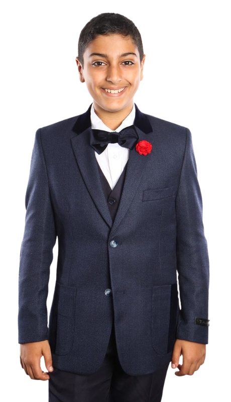 Tazzio Boys Suit B384-01-NAVY