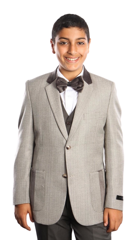 Tazzio Boys Suit B384-03-GRY