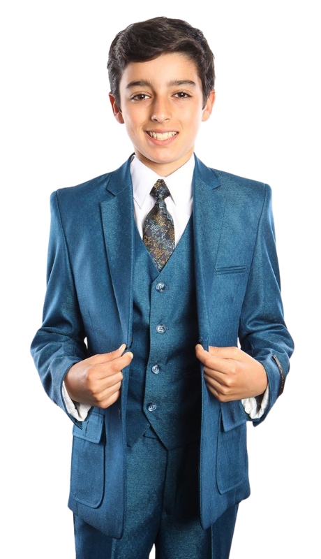 Tazzio Boys Suit B385-01-BLUE