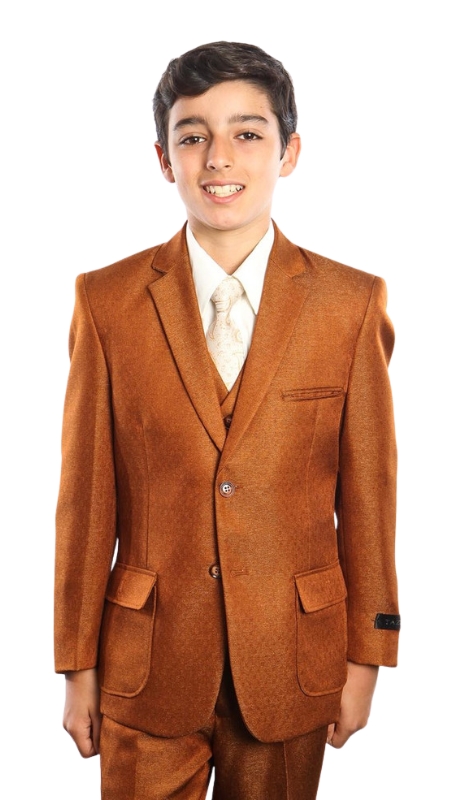 Tazzio Boys Suit B385-03-RUST